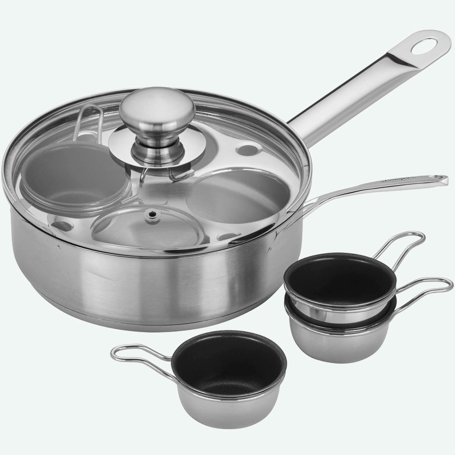 Demeyere Resto 18/10 Stainless Steel Stovetop Egg Poacher Set